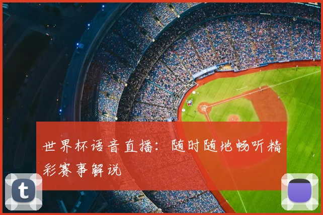 世界杯语音直播：随时随地畅听精彩赛事解说